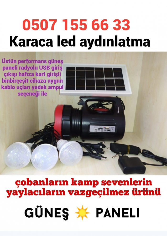 Güneş panelli radyolu USB girişli hafıza kartı girişli uzun menzil kamp Yayla çoban çoban Avcı el fe